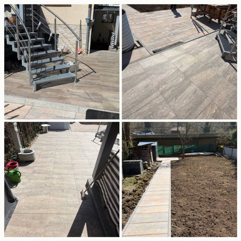 Terrassen, Pflaster und Außenanlagen Terrasse und Pflasterarbeiten im Außenbereich von Herrmann’s Handwerk